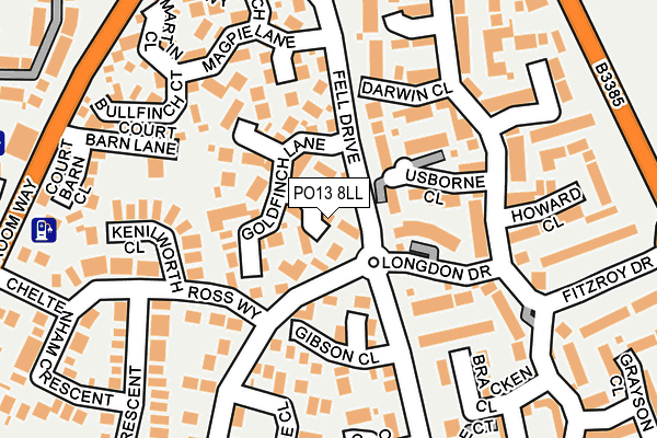 PO13 8LL map - OS OpenMap – Local (Ordnance Survey)