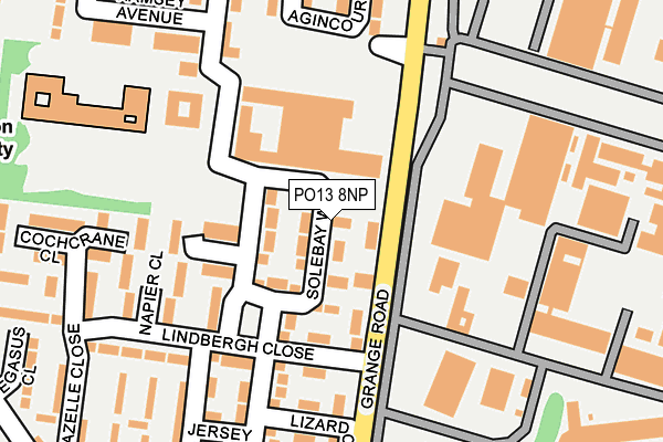 PO13 8NP map - OS OpenMap – Local (Ordnance Survey)