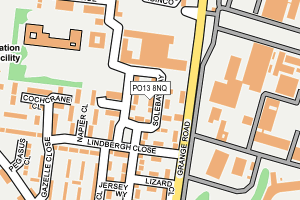 PO13 8NQ map - OS OpenMap – Local (Ordnance Survey)