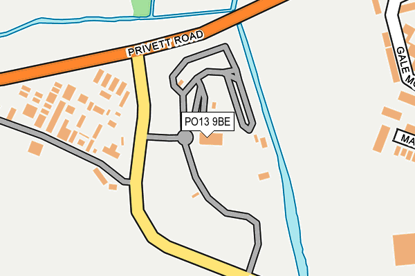 PO13 9BE map - OS OpenMap – Local (Ordnance Survey)