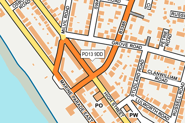 PO13 9DD map - OS OpenMap – Local (Ordnance Survey)