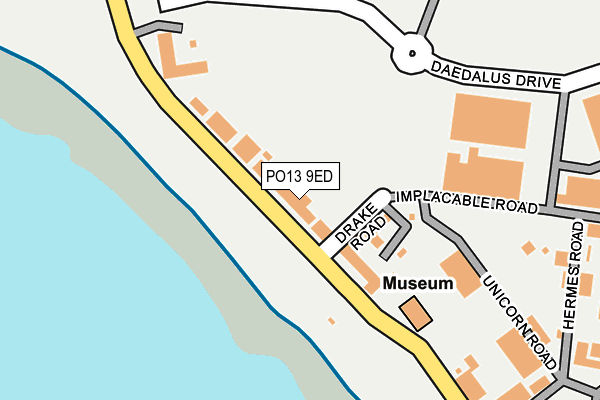 PO13 9ED map - OS OpenMap – Local (Ordnance Survey)