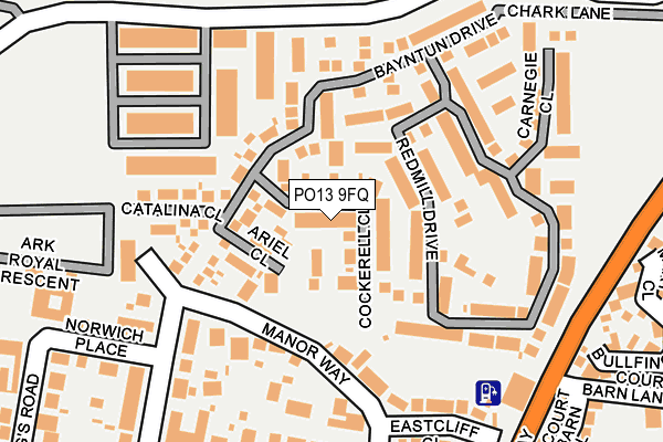 PO13 9FQ map - OS OpenMap – Local (Ordnance Survey)