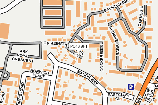 PO13 9FT map - OS OpenMap – Local (Ordnance Survey)