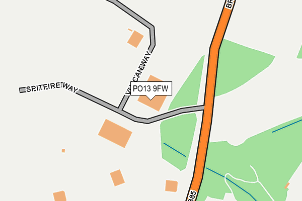 PO13 9FW map - OS OpenMap – Local (Ordnance Survey)