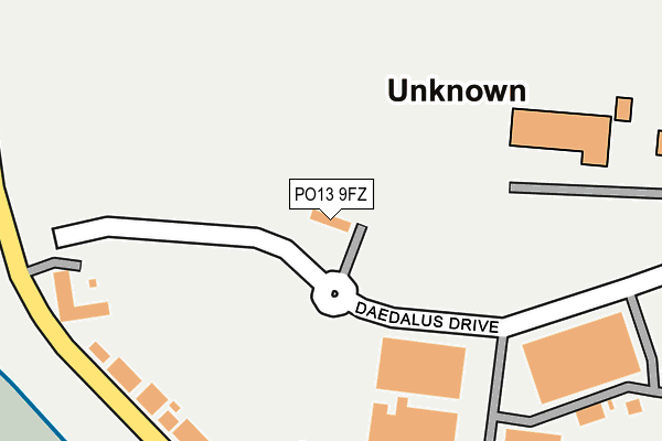 PO13 9FZ map - OS OpenMap – Local (Ordnance Survey)