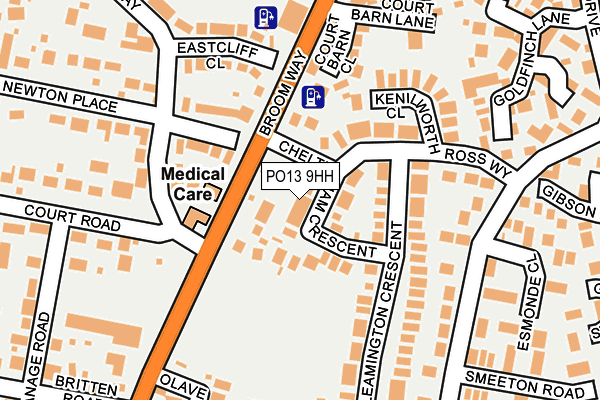 PO13 9HH map - OS OpenMap – Local (Ordnance Survey)