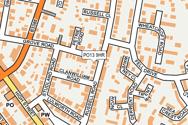 PO13 9HR map - OS OpenMap – Local (Ordnance Survey)