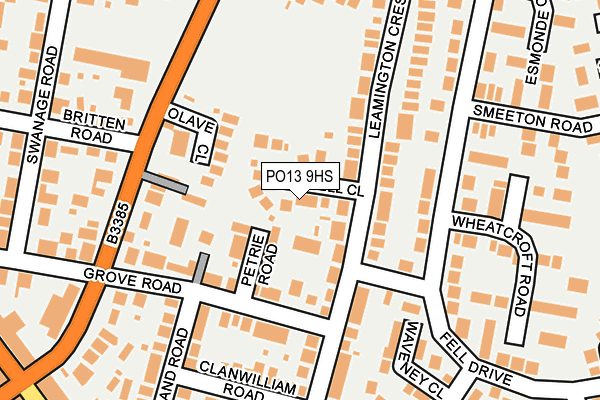 PO13 9HS map - OS OpenMap – Local (Ordnance Survey)