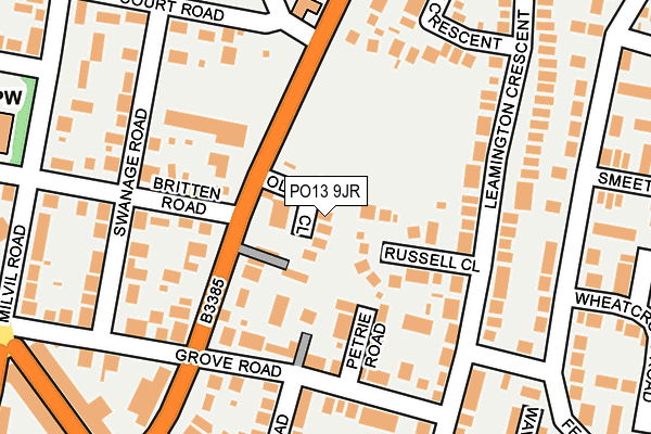 PO13 9JR map - OS OpenMap – Local (Ordnance Survey)
