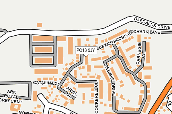 PO13 9JY map - OS OpenMap – Local (Ordnance Survey)