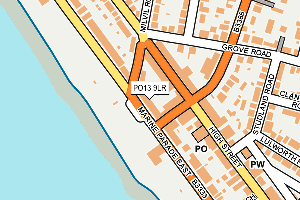 PO13 9LR map - OS OpenMap – Local (Ordnance Survey)