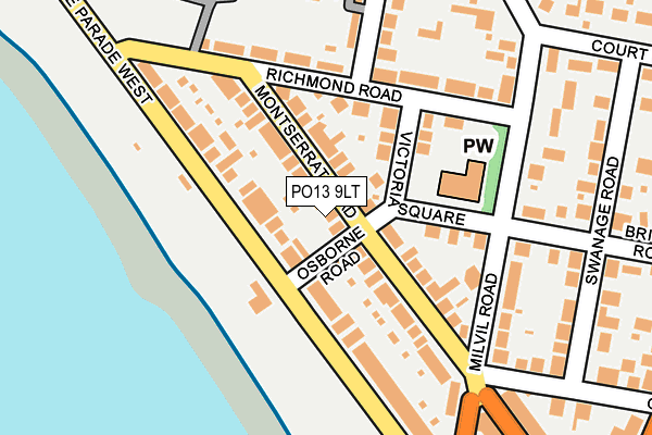 PO13 9LT map - OS OpenMap – Local (Ordnance Survey)