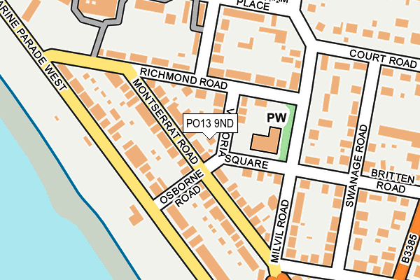 PO13 9ND map - OS OpenMap – Local (Ordnance Survey)