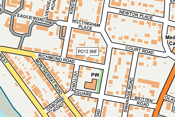 PO13 9NF map - OS OpenMap – Local (Ordnance Survey)