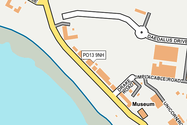 PO13 9NH map - OS OpenMap – Local (Ordnance Survey)