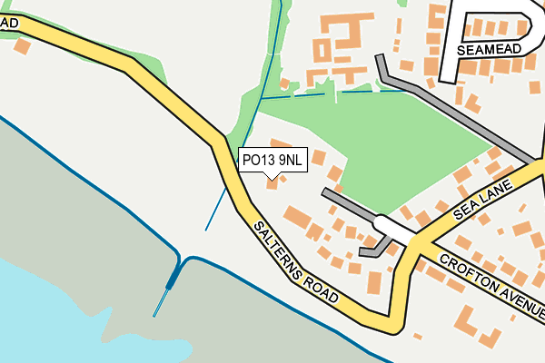 PO13 9NL map - OS OpenMap – Local (Ordnance Survey)