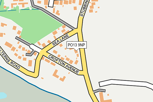 PO13 9NP map - OS OpenMap – Local (Ordnance Survey)