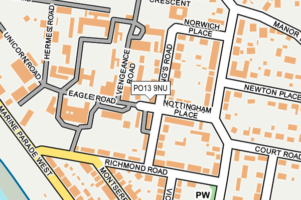 PO13 9NU map - OS OpenMap – Local (Ordnance Survey)