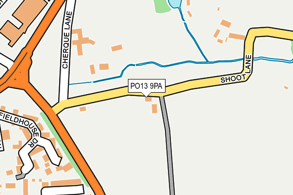 PO13 9PA map - OS OpenMap – Local (Ordnance Survey)