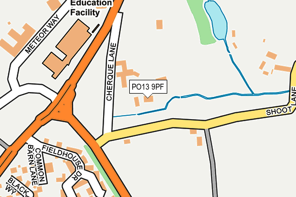 PO13 9PF map - OS OpenMap – Local (Ordnance Survey)