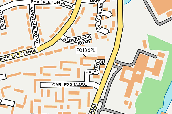 PO13 9PL map - OS OpenMap – Local (Ordnance Survey)