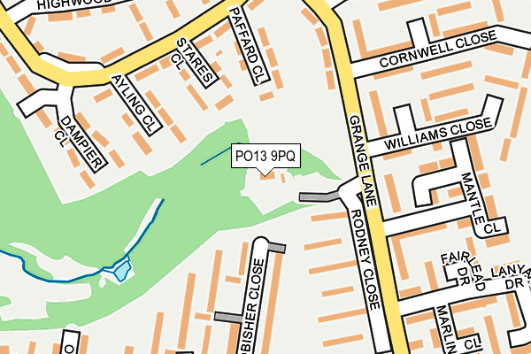 PO13 9PQ map - OS OpenMap – Local (Ordnance Survey)