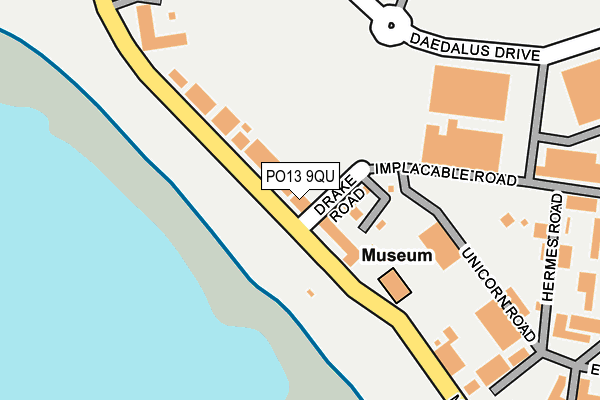 PO13 9QU map - OS OpenMap – Local (Ordnance Survey)