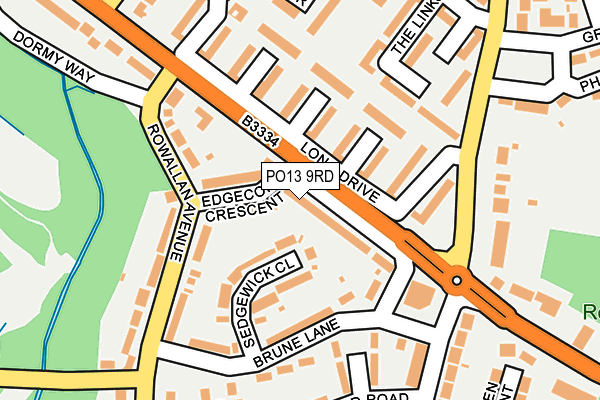 PO13 9RD map - OS OpenMap – Local (Ordnance Survey)