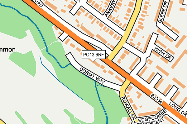 PO13 9RF map - OS OpenMap – Local (Ordnance Survey)