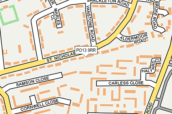 PO13 9RR map - OS OpenMap – Local (Ordnance Survey)