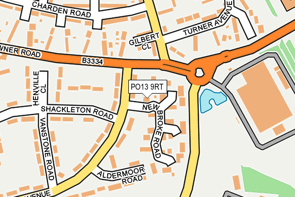 PO13 9RT map - OS OpenMap – Local (Ordnance Survey)