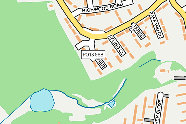 PO13 9SB map - OS OpenMap – Local (Ordnance Survey)