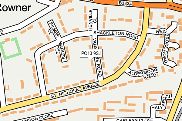 PO13 9SJ map - OS OpenMap – Local (Ordnance Survey)