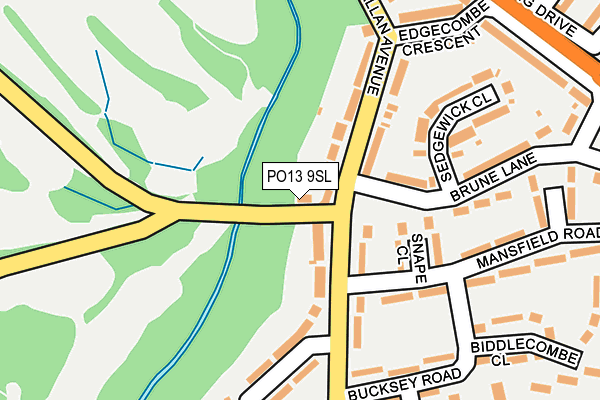 PO13 9SL map - OS OpenMap – Local (Ordnance Survey)