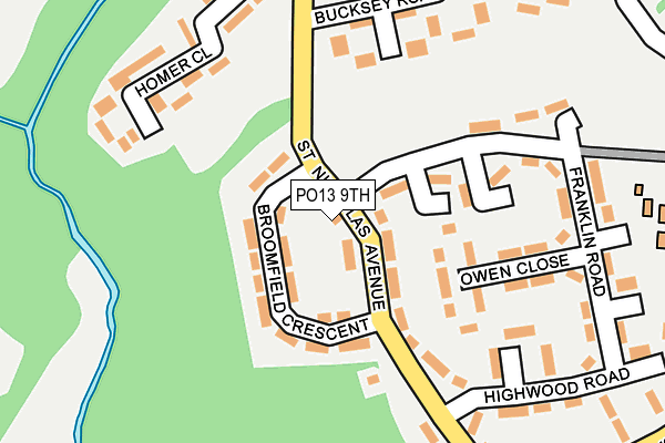 PO13 9TH map - OS OpenMap – Local (Ordnance Survey)
