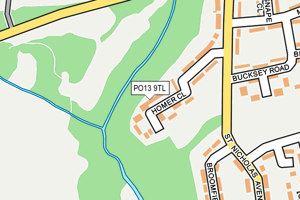 PO13 9TL map - OS OpenMap – Local (Ordnance Survey)