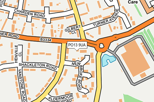 PO13 9UA map - OS OpenMap – Local (Ordnance Survey)