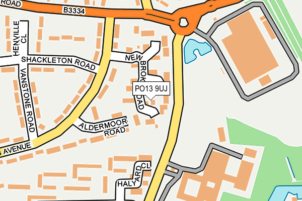 PO13 9UJ map - OS OpenMap – Local (Ordnance Survey)