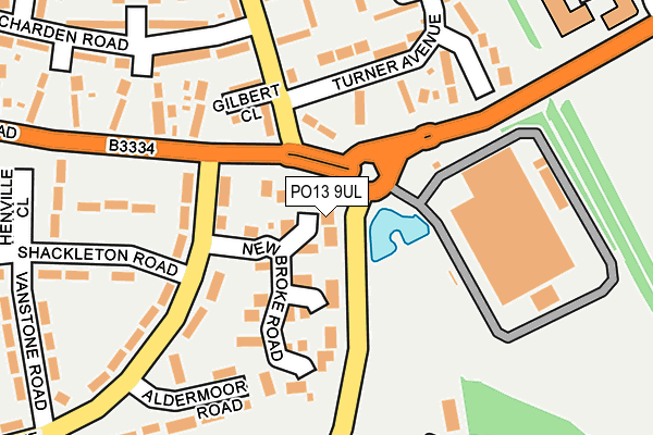 PO13 9UL map - OS OpenMap – Local (Ordnance Survey)