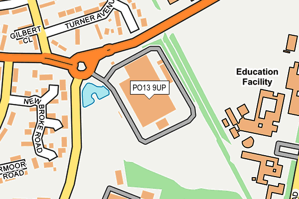 PO13 9UP map - OS OpenMap – Local (Ordnance Survey)