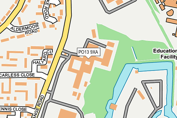 PO13 9XA map - OS OpenMap – Local (Ordnance Survey)