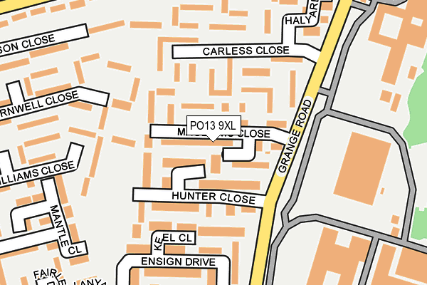 PO13 9XL map - OS OpenMap – Local (Ordnance Survey)