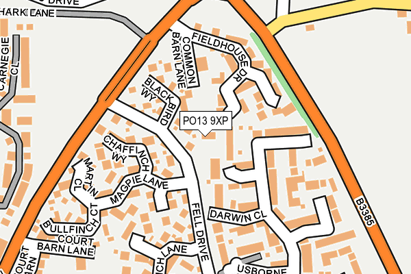 PO13 9XP map - OS OpenMap – Local (Ordnance Survey)