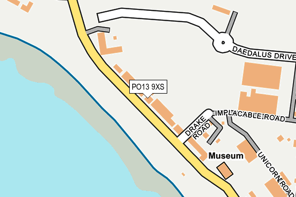 PO13 9XS map - OS OpenMap – Local (Ordnance Survey)