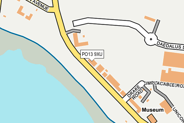 PO13 9XU map - OS OpenMap – Local (Ordnance Survey)