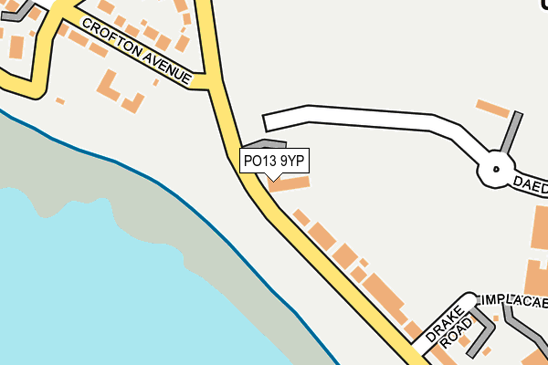 PO13 9YP map - OS OpenMap – Local (Ordnance Survey)