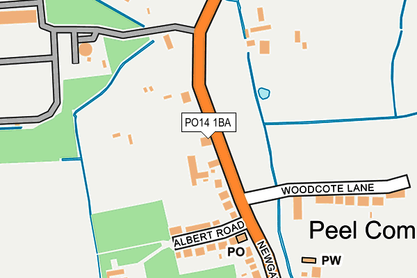 PO14 1BA map - OS OpenMap – Local (Ordnance Survey)