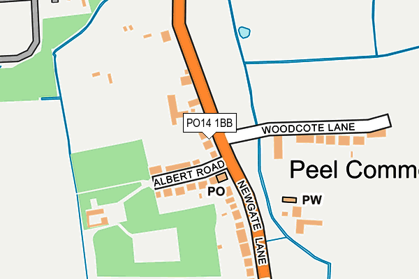 PO14 1BB map - OS OpenMap – Local (Ordnance Survey)