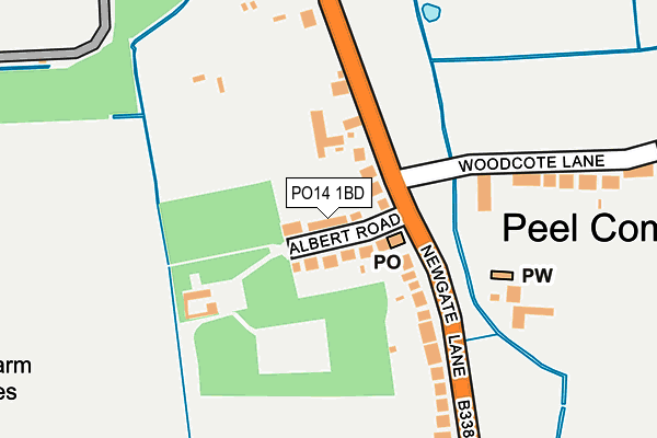 PO14 1BD map - OS OpenMap – Local (Ordnance Survey)